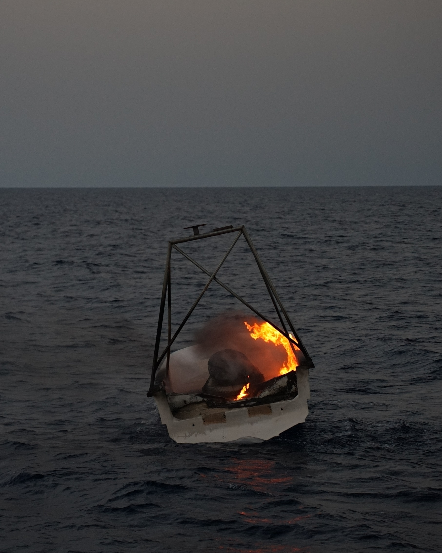 Burning boat