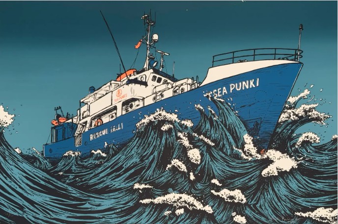 ANTIGHOST Siebdruck Wallpaper