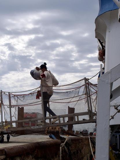 disembarkation of survivors in Lampedusa