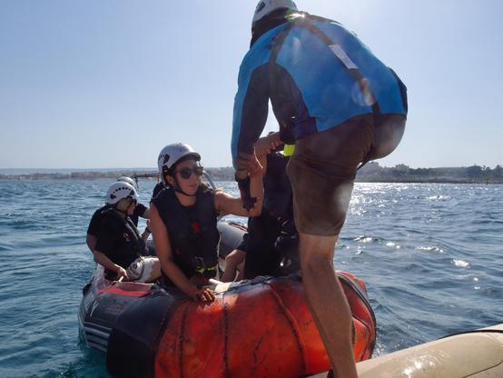 RHIB crew of Sea Punk I training in port of Augusta