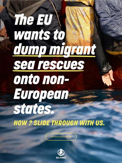 people in distress at sea