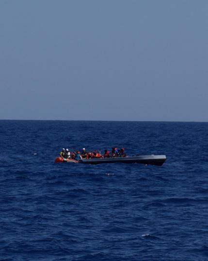 RHIB crew of Sea Punk I assessing sea rescue case